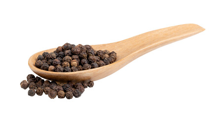 black pepper in spoon on transparent png