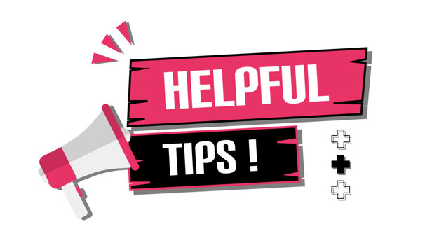 Vector banner. Megaphone with helpful tips speech bubble. Loudspeaker. Banner for business, marketing. Banner design vector illustration.