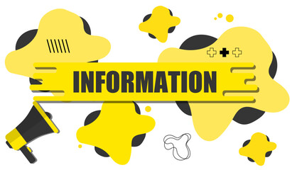 Vector banner. Megaphone with information speech bubble. Loudspeaker. Banner for business, marketing. Banner design vector illustration.