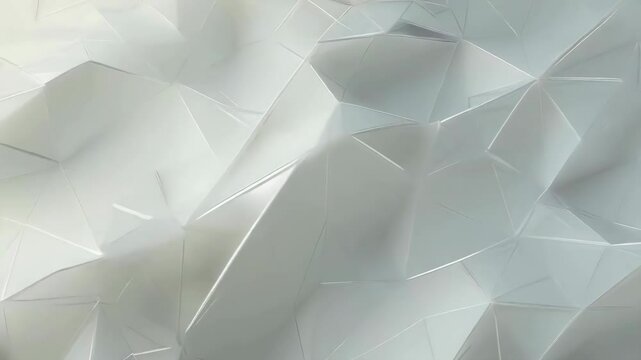 Abstract geometric pattern consisting of white polygonal shapes interconnected by lines. Light, minimalistic, and modern design, suitable for backgrounds or artistic projects.