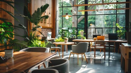 Fototapeta premium Contemporary workplace atmosphere