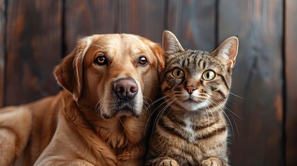 Joyful Companions:Dog and Cat Friendship Captured on Transparent Background
