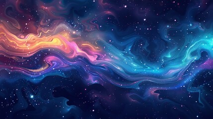 Fototapeta premium Colorful space pattern