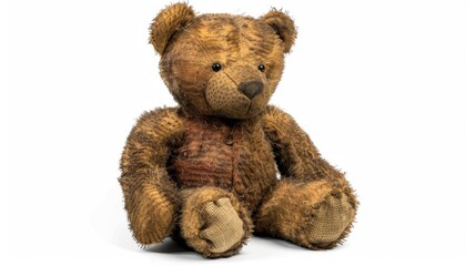 Obraz premium Stuffed bear toy isolated on white background