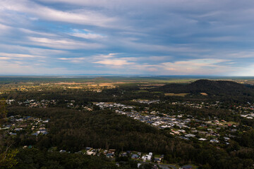 Beautiful view of Brisbane Hinterland, Australia.