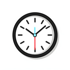 Flat design illustrations a clock icon