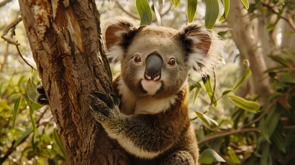 Fototapeta premium Curious koala. 