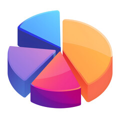 Obraz premium Flat design illustrations a Pie Chart icon