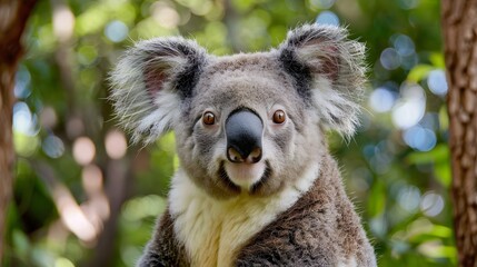Naklejka premium Curious koala. 
