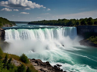 Fototapeta premium 캐나다 나이아가라 폭포 풍경, Niagara Falls, Canada
