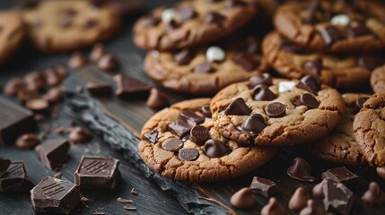 Cookies made from chocolate