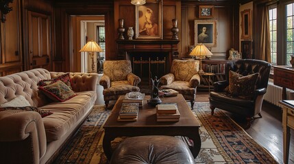 Living room with personalized touches, showcasing a collection of unique items