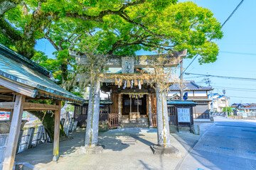 初夏の沖端水天宮　福岡県柳川市　Okibata Suitengu Shrine in early summer. Fukuoka Pref, Yanagawa City.