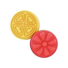 Obraz premium 한국의 추석 전통 3D 오브젝트