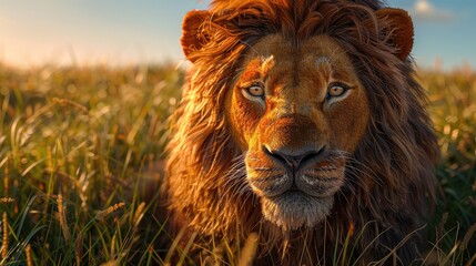 Fototapeta premium high resolution image of a mystical lion 