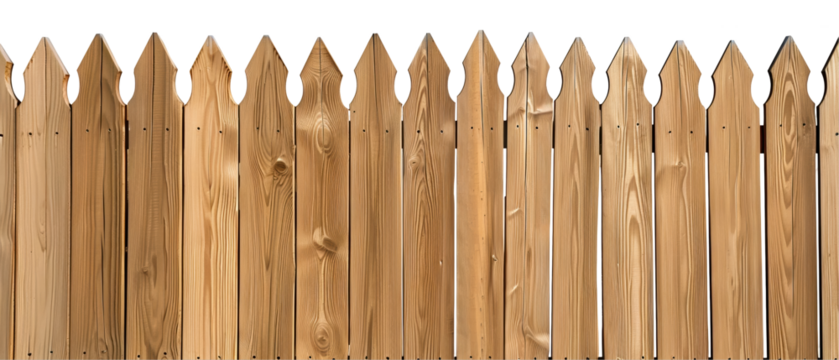 A wooden fence with a lot of wooden slats