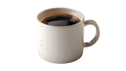 Coffee mug isolated on a transparent background, PNG