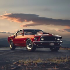 Mustang Boss 1969 Red leveling