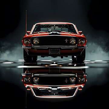 Red nigth Mustang Boss 1969