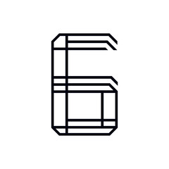 Monogram 6. Number 6. Number 6 design logo. Monogram letter mark 6 logo design. Monogram design vector logo. Monogram number 6 logo design. Simple number 6 monogram. Monogram 6 design logo.

