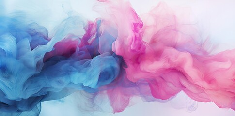 blue pink background with a lot of colored smoke