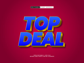 top deal editable text effect in sale and discount text style