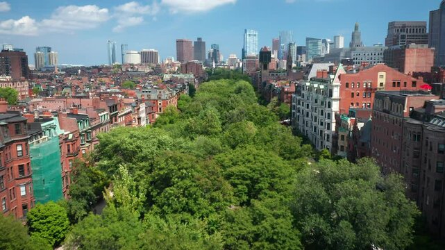 Commonwealth Avenue Mall in Boston