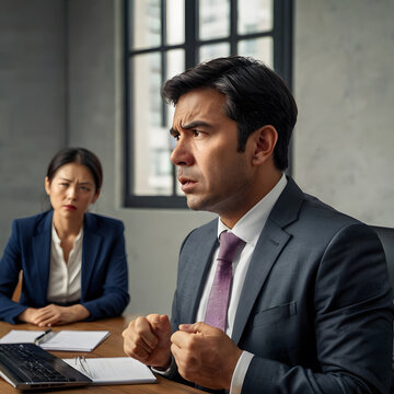 businessman was scolded by his boss