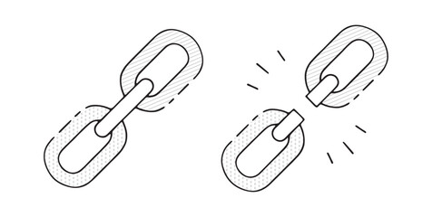 シンプルなリンクアイコンのセット-2