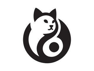 Obraz premium black and white cat