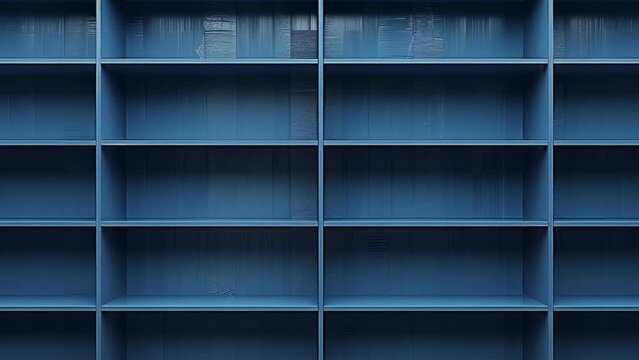 Aesthetic empty bookshelf display