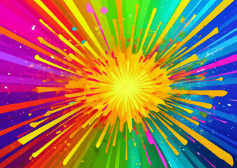 カラフルな塗料が飛び散る抽象的な背景