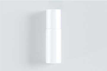 3D Rendering Mockup of Isolated White Cosmetic Bottles and Containers on a White Background