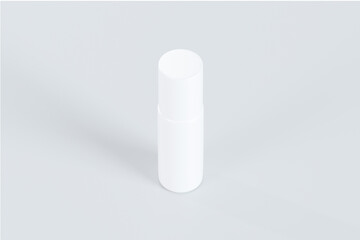 3D Rendering Mockup of Isolated White Cosmetic Bottles and Containers on a White Background