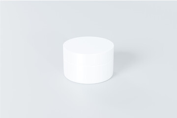 3D Rendering Blank Packaging White Mockup of different cosmetic bottles and container isolated on white background.
