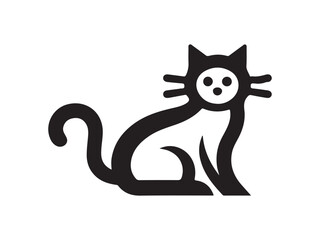 Fototapeta premium black cat cartoon
