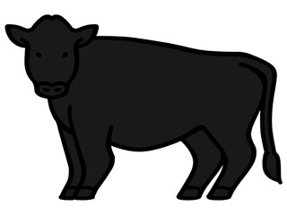 シンプルでかわいいホルスタインのイラスト素材