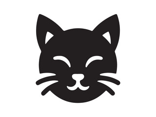 Cat head icon. Cartoon Cat face. Vector illustration. Silhouette simple. Animal Logotype concept. Logo design template.