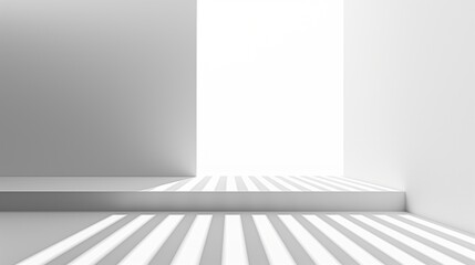 Obraz premium White Empty Room 3d Rendering of Minimal Office Interior Design