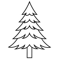 set of christmas trees vector illustrator