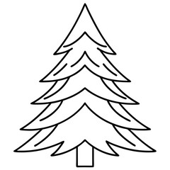set of christmas tree vector illustrator