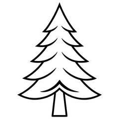 set of christmas trees vector illustrator