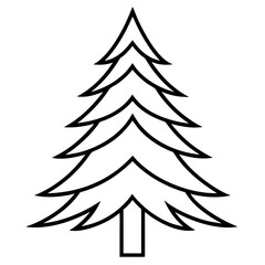 Obraz premium christmas tree icon vector illustrator