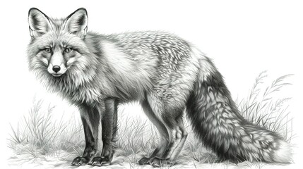 Fototapeta premium Classic Fox Engravings: Vintage Ink Sketch Collection