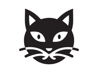 Obraz premium black cat face