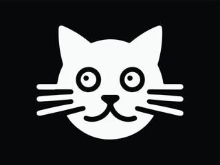 Obraz premium black cat on white