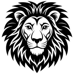 Fototapeta premium lion head logo silhouette vector illustration