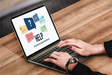 Help screen on the website provide answer to FAQ frequently asked question snugly with knowledge...