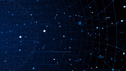 Fototapeta premium Technology digital business corporate abstract particles hex presentation broadcast background