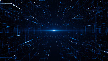 Technology digital business corporate abstract particles hex presentation broadcast background